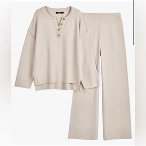 Cream Lounging Set - New without tags